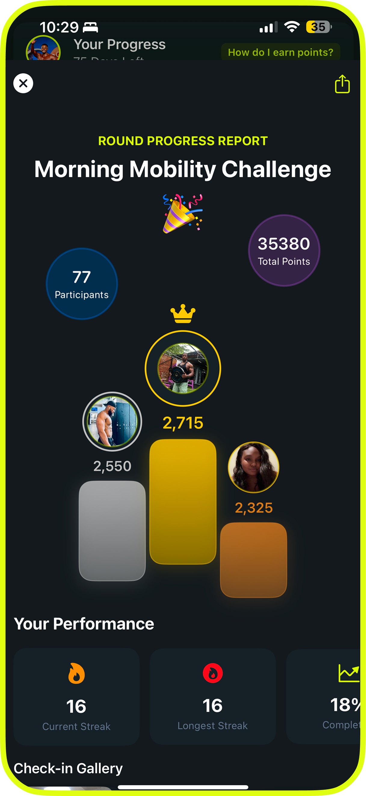 Pulse App - Winner Screen