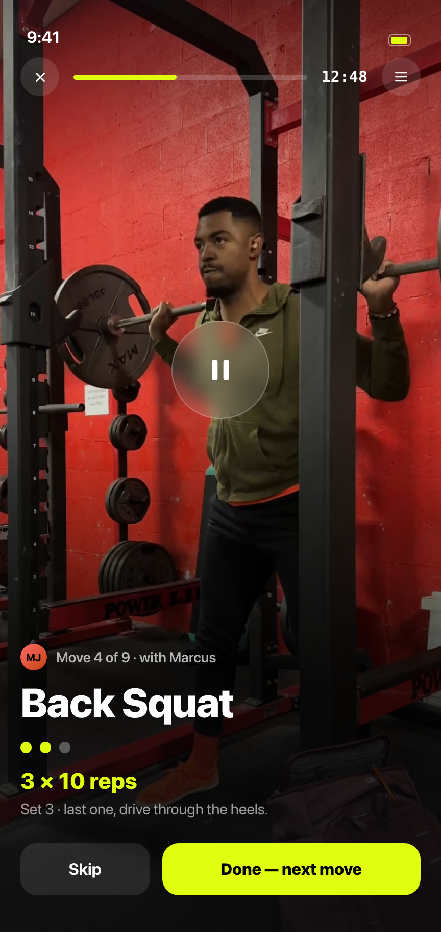 Fit With Pulse immersive workout player