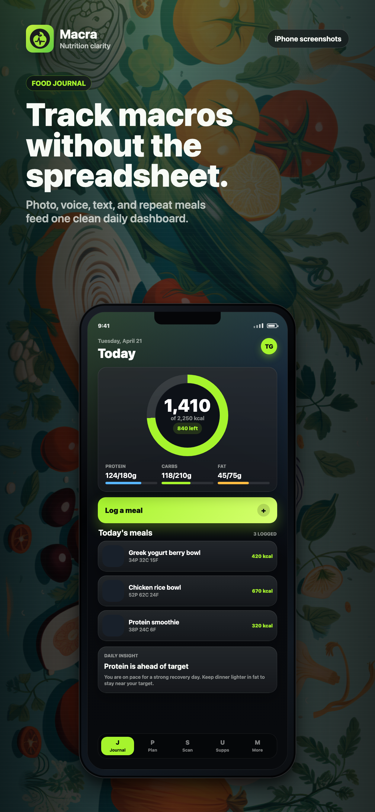 Macra food journal