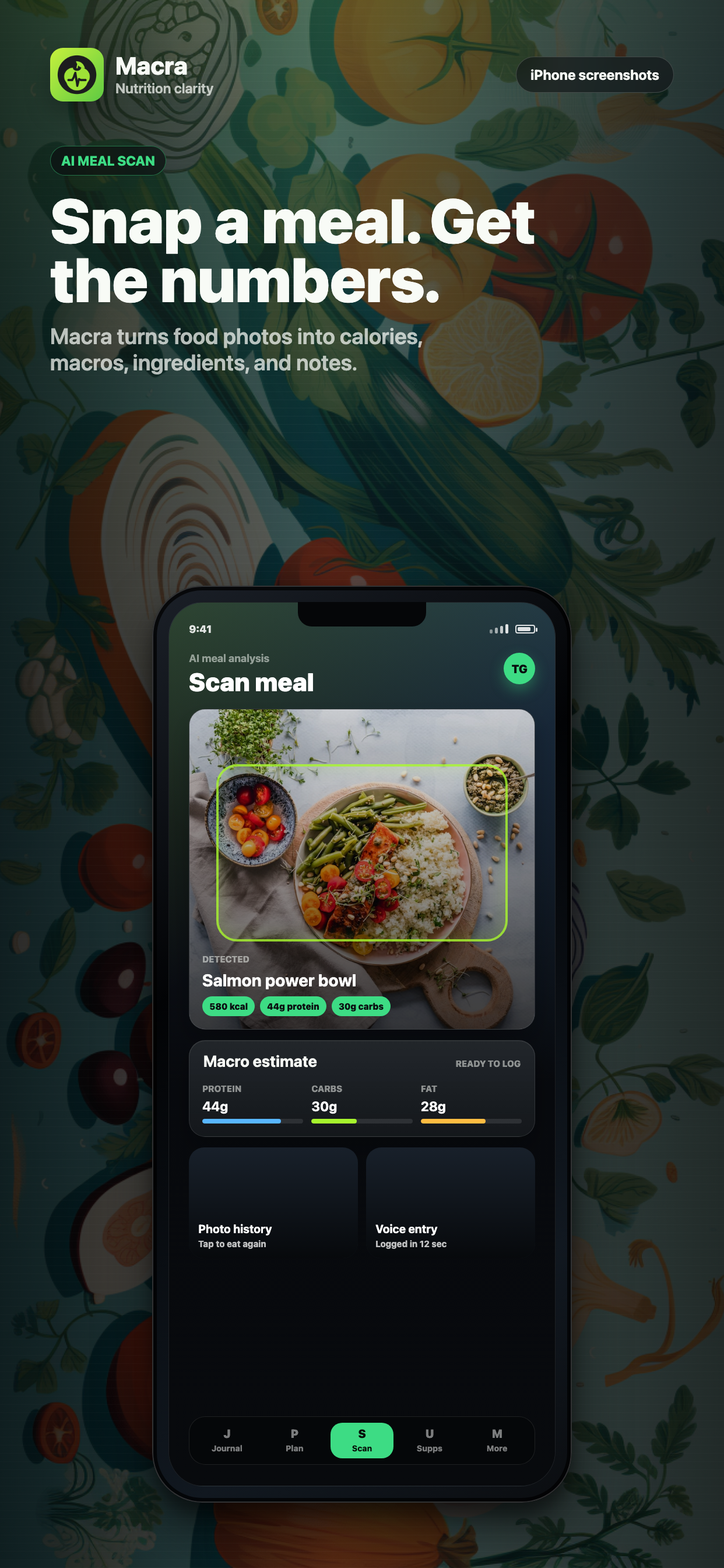 Macra AI meal scan