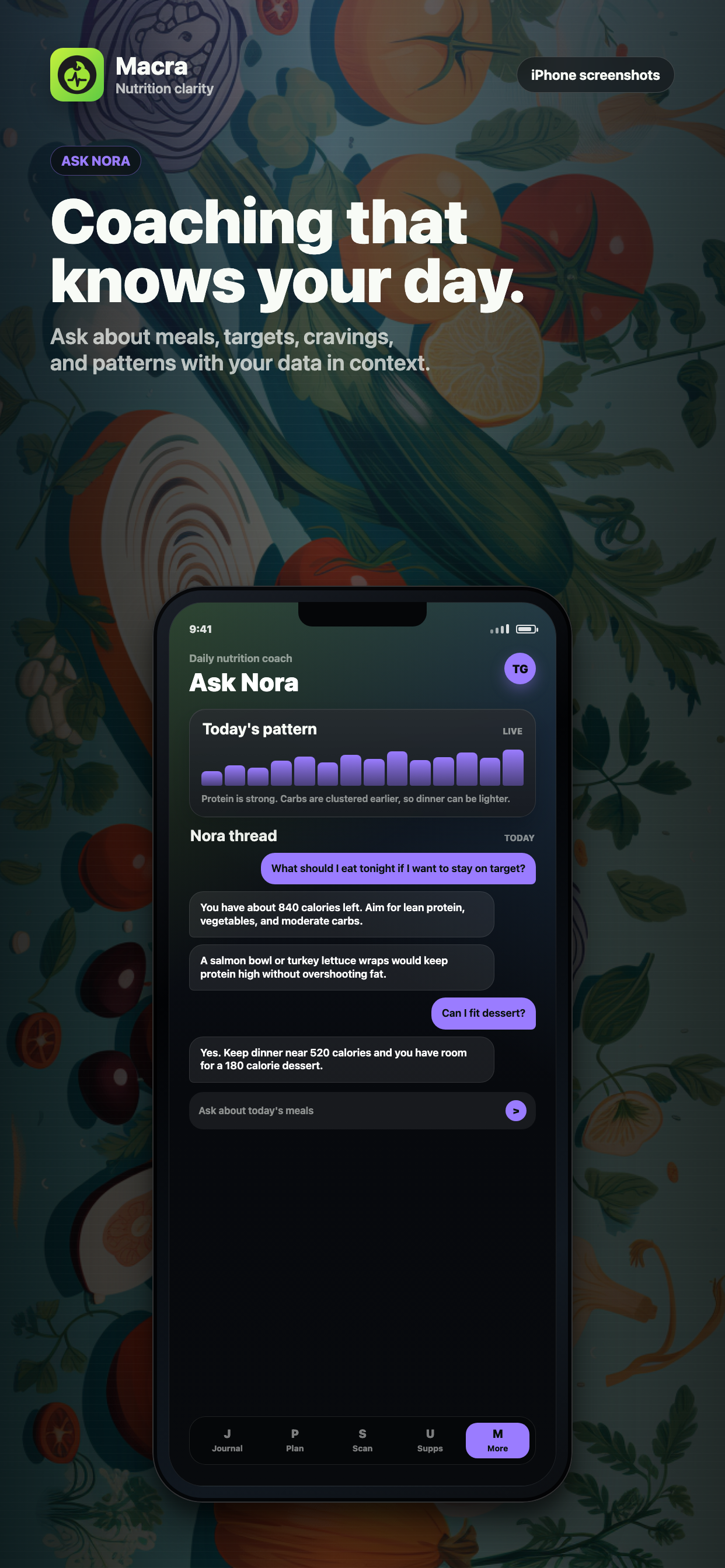 Macra Ask Nora screen